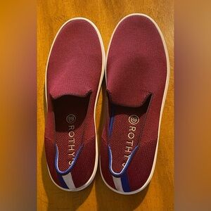 Rothy's Original Slip on Shoe in Garnet. Size 9